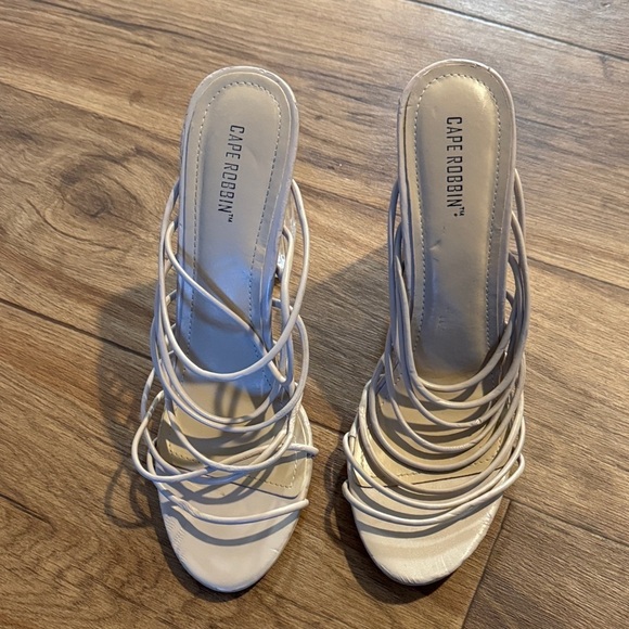 Cape Robbin Shoes - Cape Robbin Women's White Strappy Heels